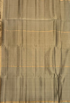 VSF1236 - leaf green color body , dark beige color pallu,blouse - Pure silk saree