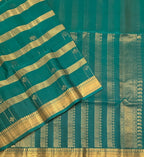 VSF1238 - peacock green color body , pallu,blouse - Pure silk saree