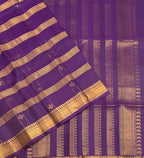 VSF1239 - violet color body , pallu,blouse - Pure silk saree