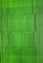 VSA677 - dark purple color body , leaf green color pallu , blouse pure silk saree