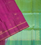 VSBL422 - purple color body , dual green color pallu , blouse - Pure silk saree