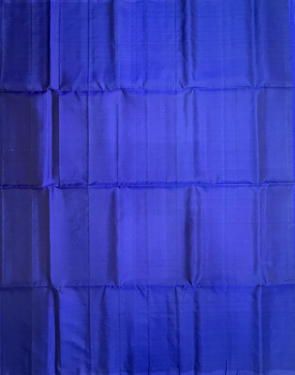 VSBP113 - blue color body , pallu,blouse - Pure silk saree