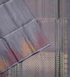 VST319 - lavender color body , pallu , blouse - Pure silk saree