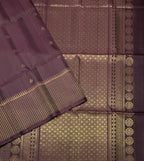 VST321 - dark purple color body , pallu , blouse - Pure silk saree