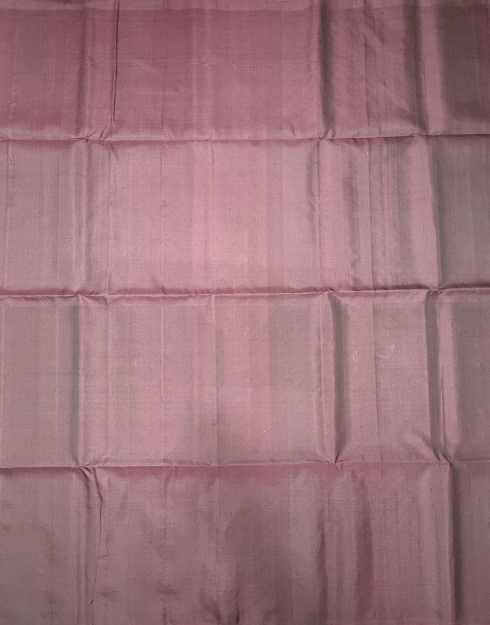VST321 - dark purple color body , pallu , blouse - Pure silk saree