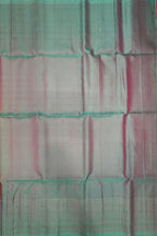 VST326 - pinkish orange color body , pastel blue color pallu , blouse - Pure silk saree