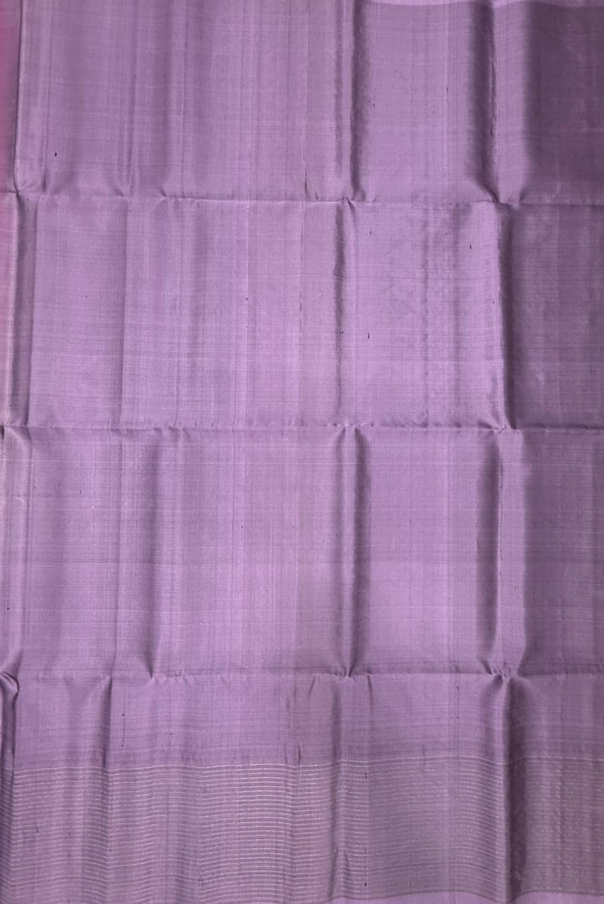 VST3228 - dark lavender color body , light lavender color pallu, blouse - Pure silk saree