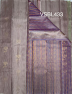 VSBL433 - light onion color body , multi color pallu , blouse - Pure silk saree