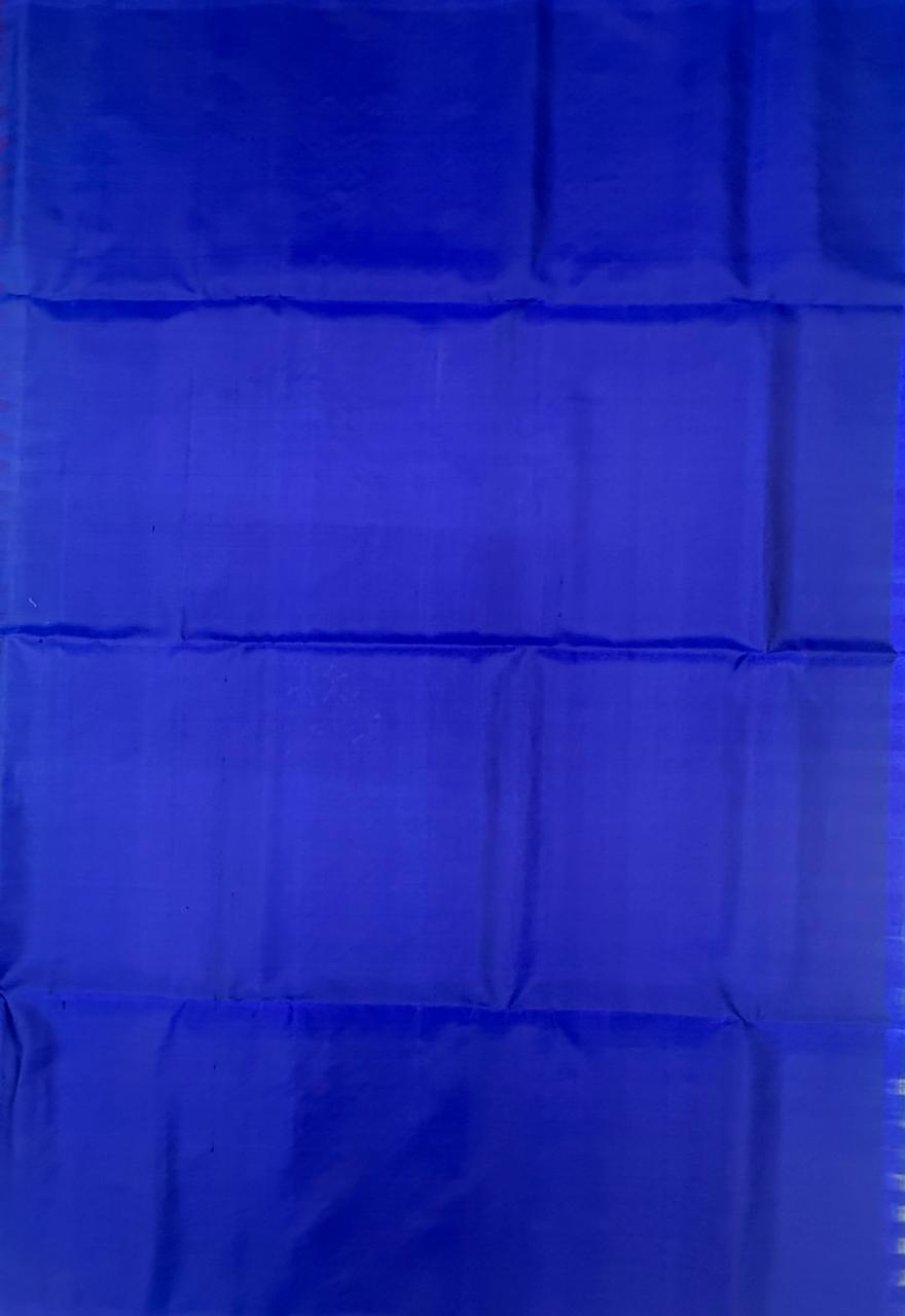 VSBL425 - violet color body , blue color pallu , blouse - Pure silk saree