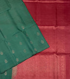 VSBL430 - pastel blue color body , dusky pink color pallu , blouse - Pure silk saree