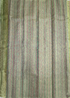 VSBL434 - pista green color body , multi color pallu , blouse - Pure silk saree