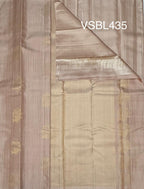 VSBL435 - light peach color body , pallu , blouse - Pure silk saree