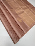 VSBL435 - light peach color body , pallu , blouse - Pure silk saree