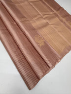 VSBL435 - light peach color body , pallu , blouse - Pure silk saree