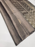 VSBL436 - grey color body , multi color pallu , blouse - Pure silk saree