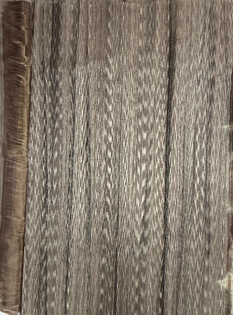 VSBL436 - grey color body , multi color pallu , blouse - Pure silk saree
