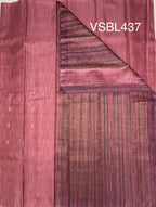 VSBL437 - pink color body , multi color pallu , blouse - Pure silk saree