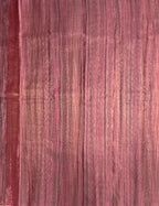 VSBL437 - pink color body , multi color pallu , blouse - Pure silk saree