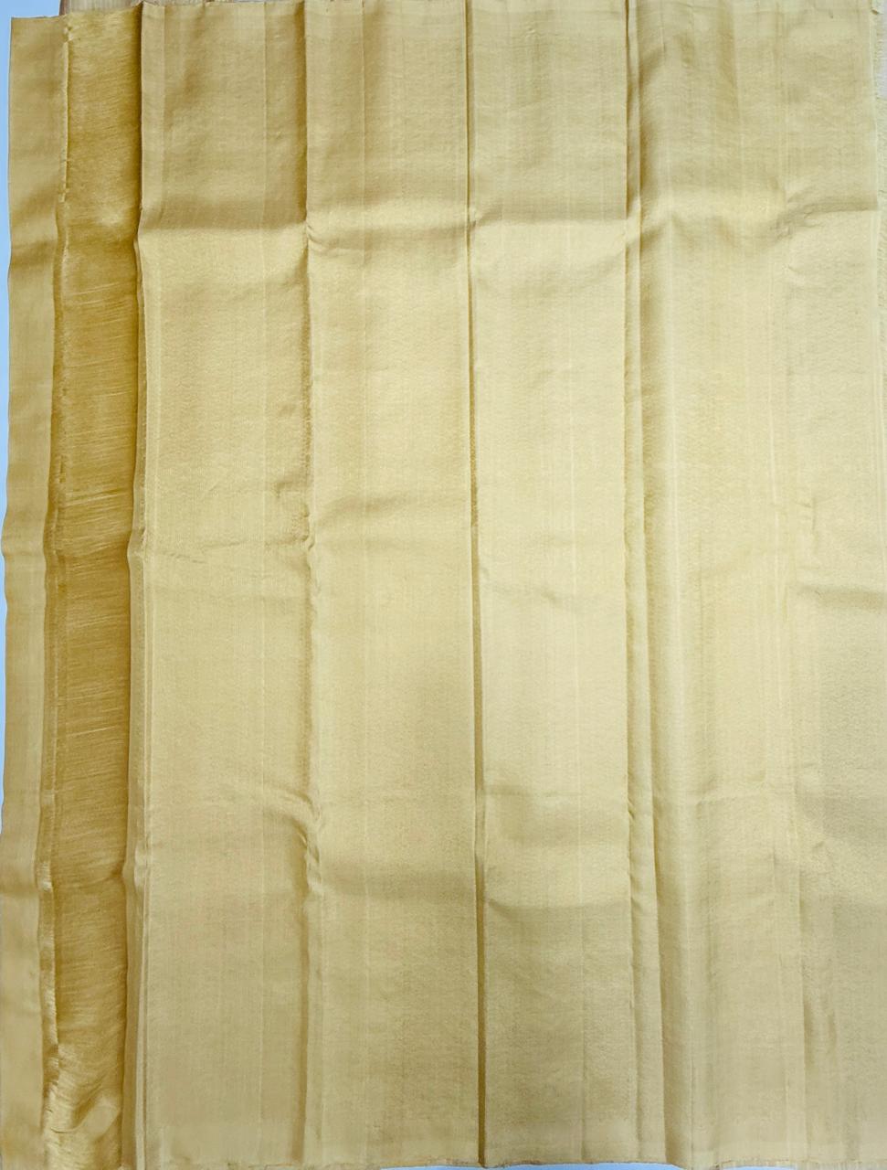 VSBL439 - sandal color body , pallu , blouse - Pure silk saree