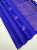 VSF1245 - blue color body , pallu,blouse - Pure silk saree