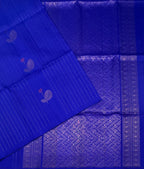 VSF1245 - blue color body , pallu,blouse - Pure silk saree
