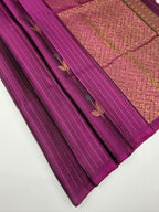 VSF1246 - purple color body , pallu,blouse - Pure silk saree