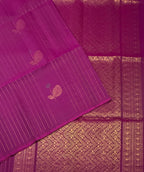 VSF1246 - purple color body , pallu,blouse - Pure silk saree