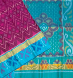 VSIS482 - light purple color body , sky blue color pallu , blouse - Pure silk saree