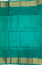 VSIS488 - lotus pink color body , teal green color pallu , blouse - Pure silk saree