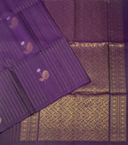 VSF1248 - violet color body , pallu,blouse - Pure silk saree