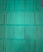 VSS502 - peacock green color body, pallu , blouse pure silk saree