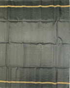 VSS503 - black color body, pallu , blouse pure silk saree