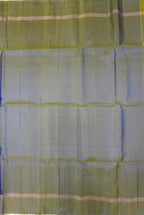 VSCB709 - pepsi blue color body , green with blue color pallu , blouse - Pure silk saree