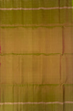 VSCB710 - red color body , green with red color pallu , blouse - Pure silk saree