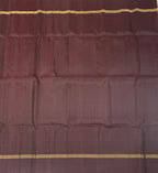 VSA684 - brown color body , pallu , blouse pure silk saree