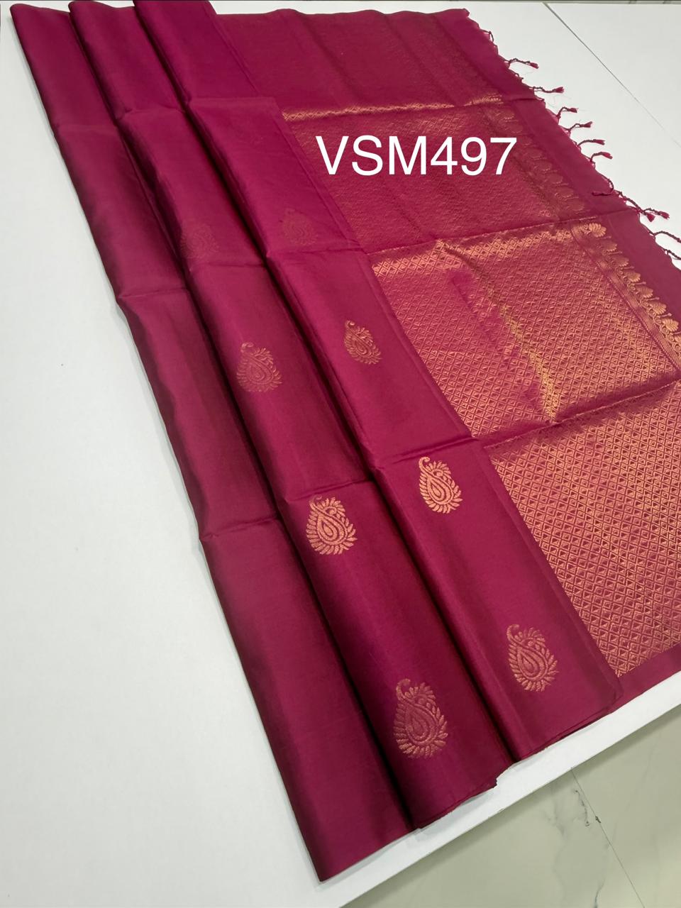 VSM497 - light purple color body , pallu , blouse