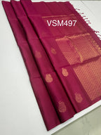 VSM497 - light purple color body , pallu , blouse