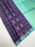 VSM503 - violet color body , sea blue color pallu , blouse&nbsp;