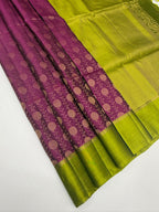 VSM504 - purple color body , green color pallu , blouse&nbsp;