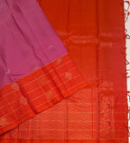 VSM508 - milk rose color body , pinkish orange color pallu , blouse&nbsp;