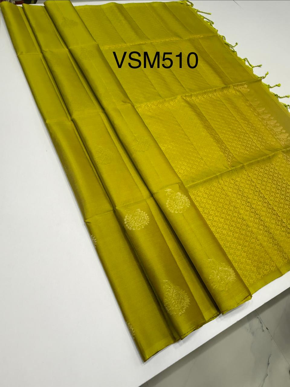 VSM510 - radium green color body , pallu , blouse&nbsp;