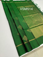 VSM514 - dark green color body , pallu , blouse&nbsp;