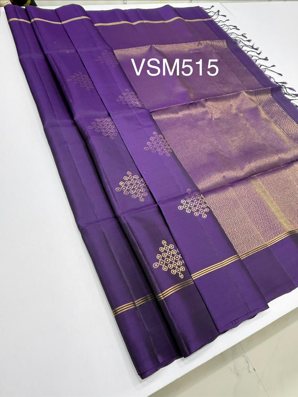 VSM515 - violet color body , pallu , blouse&nbsp;
