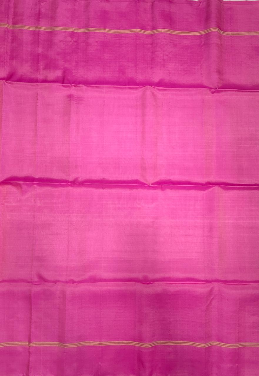 VSM516 - candy pink color body , pallu , blouse.