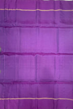 VSM520 - olive green color body , violet color pallu , blouse.