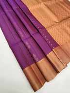 VSM532 - purple color body , onion pink color pallu , blouse.