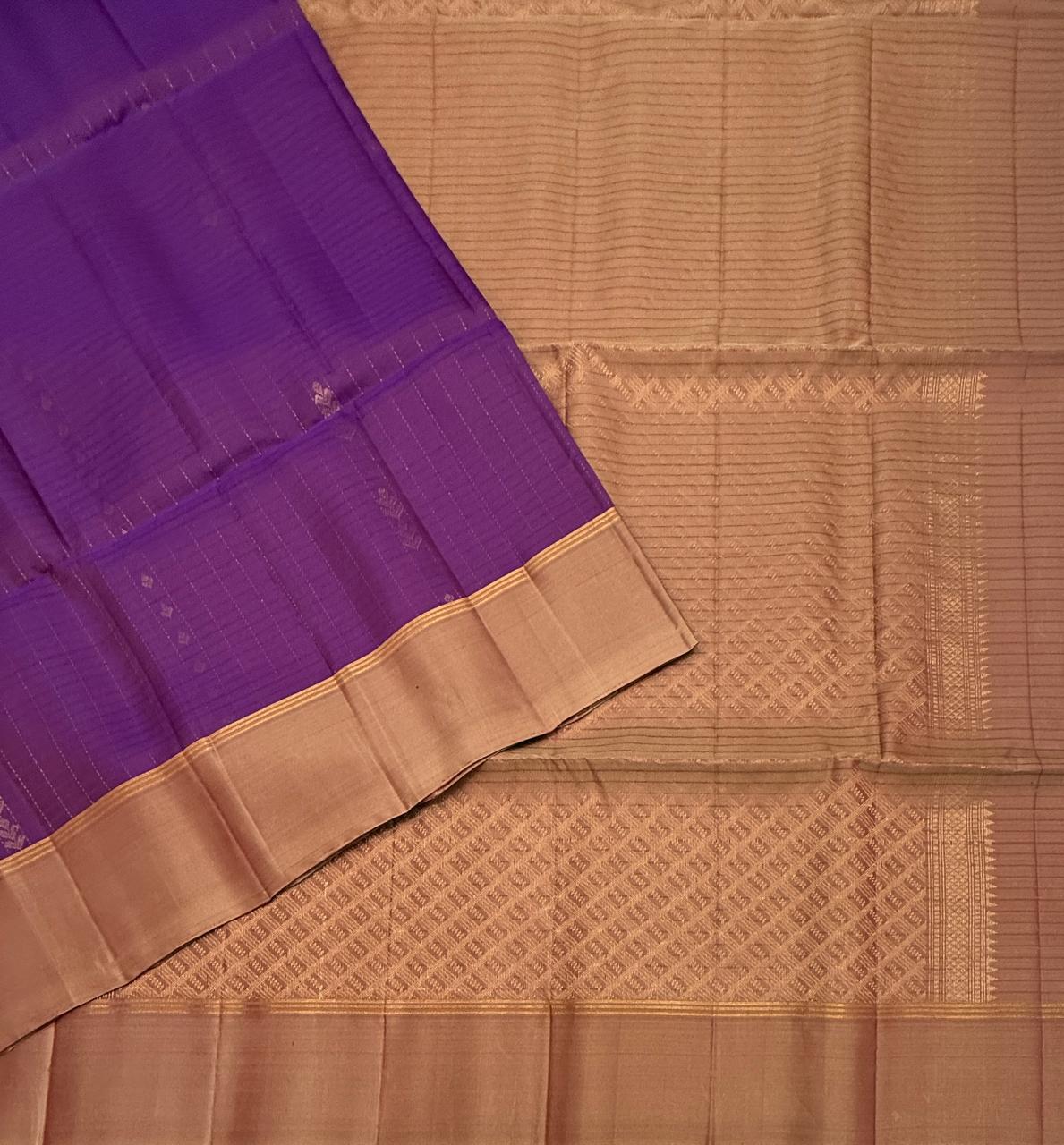 VSM532 - purple color body , onion pink color pallu , blouse.