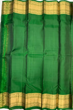 VSM533 - rust orange color body , green color pallu , blouse.