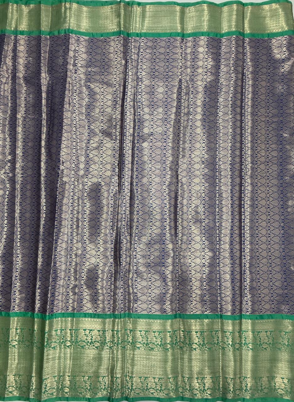VSAS1427 - ink blue color body, pallu , blouse.