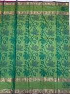 VSAS1434 - dual pink color body, green color pallu , blouse.